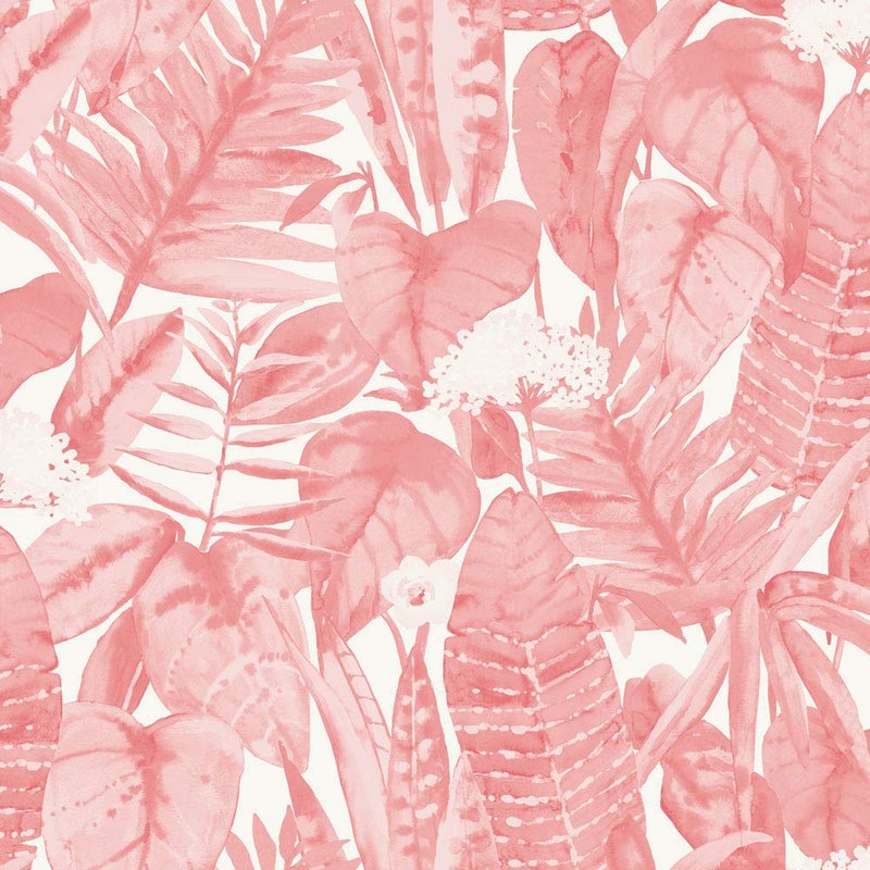 Tempaper Pink Lemonade Tropical Removable Peel and Stick Wallpaper, 20.5 in X 16.5 ft, Made in the USA - Image 1